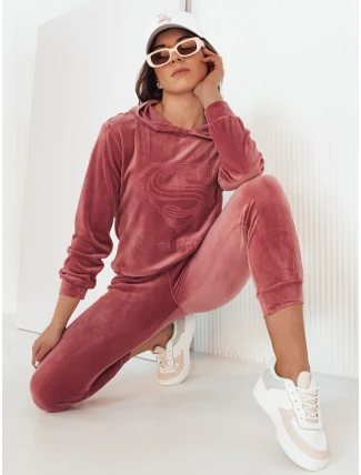 Ružové velúrové dámske tepláky Vogue FashionStreet AY0877