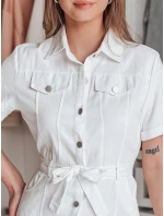 LOVE ME MIDI midi košeľové šaty biele FashionStreet EY2595 LOVE ME MIDI midi košeľové šaty biele FashionStreet EY2595
