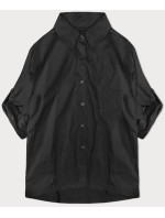 Čierne tričko s ozdobnou mašľou na chrbte (24018)