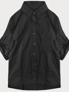 Čierne tričko s ozdobnou mašľou na chrbte (24018)