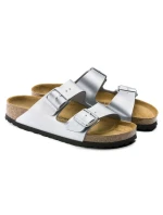 Dámske žabky Birkenstock Arizona Birko-Flor Silver regular width (1012282)