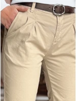 Dámske nohavice chinos s opaskom MODELA dark beige FashionStreet UY2571 Dámske nohavice chinos s opaskom MODELA dark beige FashionStreet UY2571