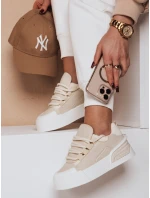 Dámske tenisky na platforme KICKON beige FashionStreet ZY0648