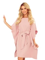 SOFIA - Dámske motýlikové šaty vo špinavo ružovej farbe 287-11