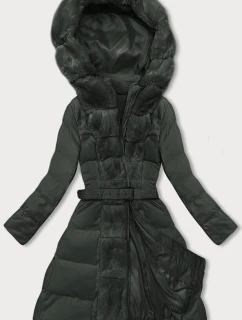 Dámska zimná bunda s ozdobnou kožušinou (5M3158-136)