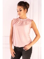 Blúzka Amargo Pink White - Merribel Blúzka Amargo Pink White - Merribel