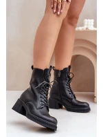 Ocieplane Botki Damskie Ze Skóry Naturalnej Vinceza 66671 Czarne