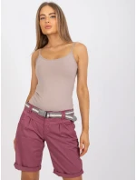 Šortky D63990Z63080Z tmavoružové