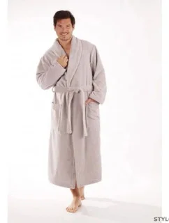 Unisex župan Tampa s kapucňou 3959 sv. hnedý - Vestis