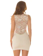 Dámske sexy mini šaty 0000STYLE7 Light beige - KouCla