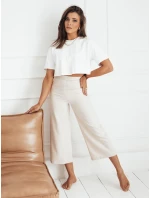 Dámske nohavice culotte PERTH light beige FashionStreet UY1831 Dámske nohavice culotte PERTH light beige FashionStreet UY1831