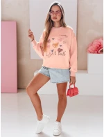 Dámska nadrozmerná mikina so srdiečkami PINKNOTE pink FashionStreet BY1500 Dámska nadrozmerná mikina so srdiečkami PINKNOTE pink FashionStreet BY1500