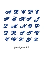 Výšivka monogram dve písmená Allegra skript Výšivka monogram dve písmená Allegra skript