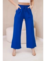 Viskózové nohavice so širokými nohavicami