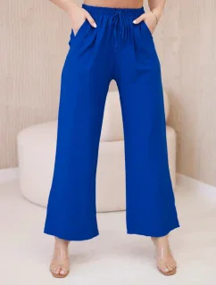 Viskózové nohavice so širokými nohavicami