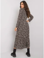 Šaty D73771M30225A1EN čierna béžová Šaty D73771M30225A1EN čierna béžová