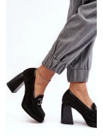 Kožené lodičky 2706 čierne - Laura Messi