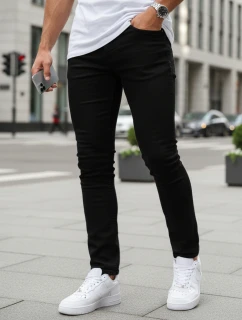 Pánske džínsy slim fit čierne FashionStreet UX4482