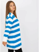 Dámsky sveter LC SW 8030 biely a modrý