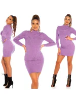 Sexi pletené šaty JM-98302 čierne - FPrice Sexi pletené šaty JM-98302 čierne - FPrice