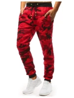 Pánske maskáčové červené tepláky FashionStreet UX1467