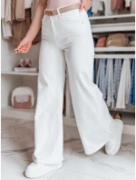 Dámske nohavice LEGBLISS white FashionStreet so širokými nohavicami UY2676