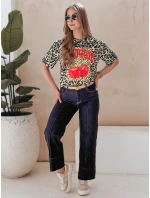 Dámske nadrozmerné bodkované tričko ZESTSTYLE sivé FashionStreet RY2842 Dámske nadrozmerné bodkované tričko ZESTSTYLE sivé FashionStreet RY2842