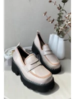 Dámske kožené mokasíny D&A MR870-32 beige Dámske kožené mokasíny D&A MR870-32 beige