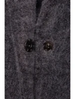 M808 Orezaná plyšová bunda - sivé odlesky