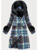 Dámsky viacfarebný kabát z tkaniny Boucle (FK-016)