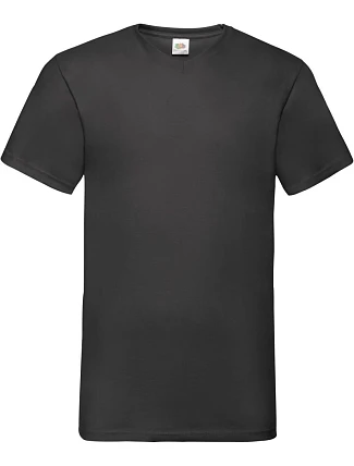 Fruit of the Loom Valueweight V-Neck T Tričko s výstrihom do V 16.1066 čierne