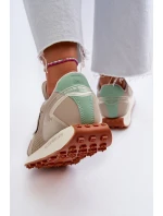Sneakersy Damskie Na Platformie Memory Foam System Big Star NN274681 Beżowe