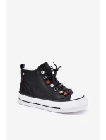 Dámske kožené vysoké tenisky GOE RR2N4101 Black Dámske kožené vysoké tenisky GOE RR2N4101 Black