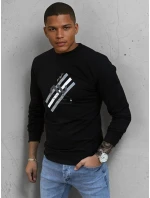 Pánska mikina s potlačou čierna FashionStreet BX5364