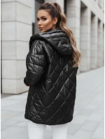 Dámska prechodná prešívaná bunda oversize PUFFILOF black FashionStreet TY4855