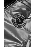 Šedá dámska bunda s odnímateľnou kapucňou (B8086-70)