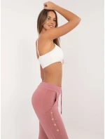 Tepláky CLM DR 0128.05P tmavoružové