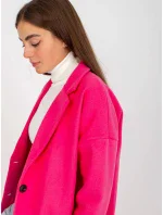 Dámsky kabát TW EN BI-7298-1.15 tmavo ružový - Och Bella Dámsky kabát TW EN BI-7298-1.15 tmavo ružový - Och Bella