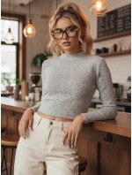 Dámsky sveter LARA light grey FashionStreet MY2287