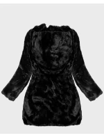 Dámska bunda s kožušinou a kapucňou S'West black (B8062-1) Dámska bunda s kožušinou a kapucňou S'West black (B8062-1)