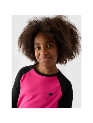 Dievčenský hladký hladký rukáv s dlhým rukávom 4F Junior 4FJWAW24TLONF291-55S