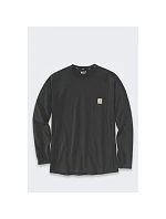 Mikina bez kapucne Carhartt Midweight L/S Pocket T-Shirt – čierna, veľkosť: M