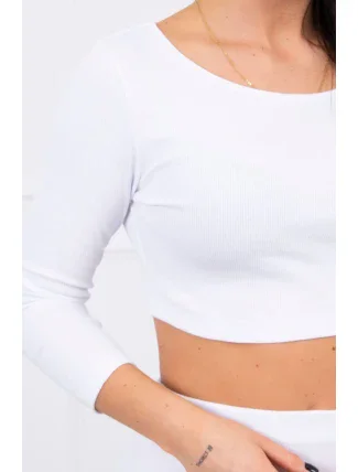 Súprava blúzky a sukne v bielej farbe