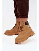 Ocieplane Trapery Damskie Na Zamek Camel Selinda