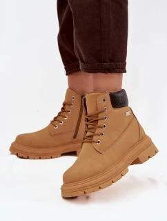 Ocieplane Trapery Damskie Na Zamek Camel Selinda