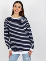 Dámska mikina LO BL LK 236.27X biela a tmavo modrá - FPrice