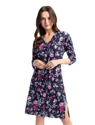 Dámska nočná košeľa Rosaria 72 tmavomodrá - Luna Dámska nočná košeľa Rosaria 72 tmavomodrá - Luna