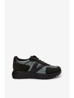 Sneakersy Damskie Na Platformie Vinceza 58561 Ciemnozielone