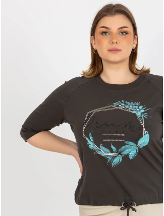 Dámska blúzka RV BZ 8458.01P tmavá khaki - FPrice Dámska blúzka RV BZ 8458.01P tmavá khaki - FPrice