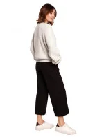 Dámsky sveter s gombíkmi svetlo šedý BK067 - BEwear